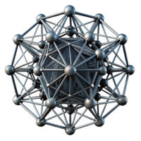 extraordinary abstract A complex network of interconnected lines, forming a intricate, web-like structure, in a dark, cyberpunk style high resolution png