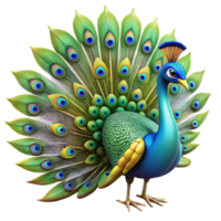 impressive rustic A regal peacock displaying its vibrant tail feathers, with intricate patterns and iridescent colors, in a stunning, nature photography style 4K png