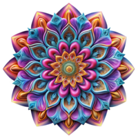 beautiful artistic A kaleidoscopic pattern of intricate, fractal designs, in vibrant, psychedelic colors, with a hypnotic, mesmerizing effect original png