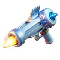 beautiful creative A futuristic weapon firing a beam of pure energy, illuminated by intense white light, in a sci-fi style high resolution png