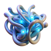 stunning artistic Intertwined, bioluminescent tendrils, emitting a pulsating, otherworldly glow, in a Bio-Art style exclusive png