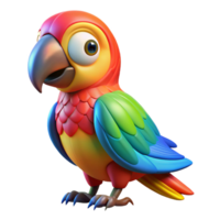 vibrant traditional Portrait of a colorful parrot with vibrant plumage, a playful expression, and a perched pose, lit by studio lighting, in a pop art style high quality png