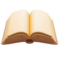 Open Book Pages with Blank Sheets for Learning and Education Concept png