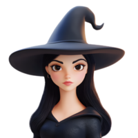 Captivating Witch Emoji Enchanting 3D Render Isolated on White Background png
