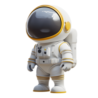 Friendly 3D Astronaut Emoji Isolated on White Background for Digital Interfaces and Applications png