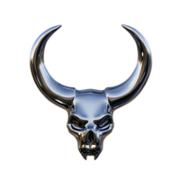 ominoso 3d representación de el firmar de el cuernos emoji en blanco antecedentes png
