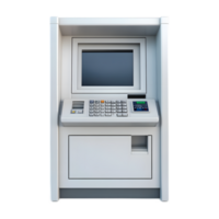 Automated Teller Machine for Convenient Cash Withdrawal on White Background png