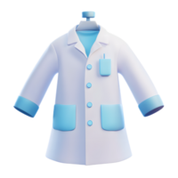 Closeup of a 3D Rendered Laboratory Coat Emoji Isolated on a White Background png