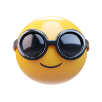 Isolated 3D Render of a Protective Goggles Emoji on White Background png