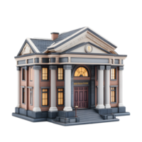 Impressive Neoclassical Financial Institution Building with Ornate Facade and Columns png