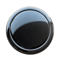Sleek Black Circular Button for Digital Interfaces and UI Design png