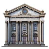 Ornate Classical Exchange Building with Marble Facade and Columns png
