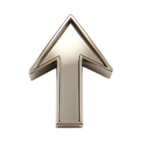 Metallic Minimalist Arrow Pointer Symbol for Web Navigation and Interface Design png