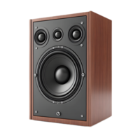 Low Volume 3D Rendered Sound Speaker Isolated on White Background png