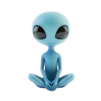 Captivating Blue Skinned Extraterrestrial Character with Minimalist Aesthetic in Outer Space png