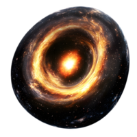 Dramatic Cosmic Vortex of a Mesmerizing Black Hole with Glowing Accretion Disk in the Vast Universe png