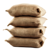 Stack of Burlap Sacks Filled with Grain png