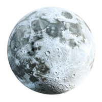 captivant lunaire orbe détaillé vue de le lune s texturé surface en dessous de cosmique éclairage png
