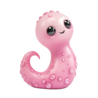 Cute and Colorful Kawaii Slimy Alien Tentacle Creature with Bubbly Texture and Playful Expression png