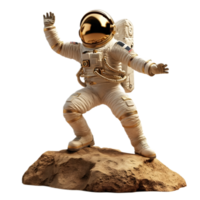 Astronaut Celebrating Successful Mission on the Surface of Mars png