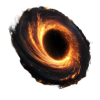 Mesmerizing Cosmic Vortex Swirling Black Hole with Luminous Accretion Disk in Deep Space png