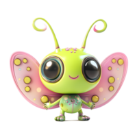 Kawaii Insectoid Alien with Whimsical Wings and Captivating Design png