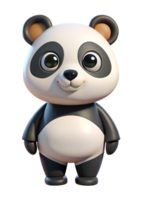 Adorable 3D Render of a Baby Panda Bear Cartoon Character png