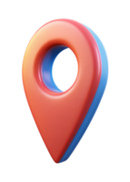3D Render of a Colorful Location Pin Icon Navigation Marker png