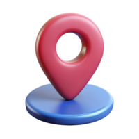 Three Dimensional Red and Blue Location Pin Icon 3D Rendering png