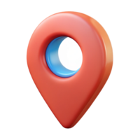 Three Dimensional Red and Blue Location Map Pointer Icon png