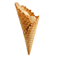 Delicious Double Scoop of Ice Cream in a Crispy Waffle Cone png