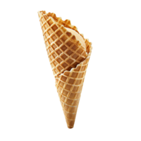 Vanilla Ice Cream in a Crispy Waffle Cone png