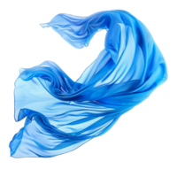 Abstract flowing blue silk fabric in motion, elegant and graceful waves, light and airy texture, soft and luxurious drape, dynamic movement, beautiful and ethereal, fashion and textile design concept png