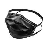 alta qualidade Preto descartável face mascarar com elástico orelha rotações, 3d Renderização ilustração png