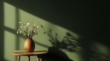 A vase of flowers sitting on a table in front of a window photo