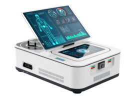 High tech medical device with interactive display and health monitoring features png