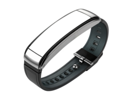 Smart fitness tracker with sleek design and adjustable strap png