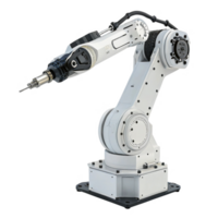 Industrial robotic arm with precision tool for automation tasks png