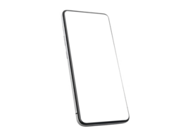 sleek smartphone with blank screen, showcasing modern technology and minimalistic design. Ideal for showcasing digital png