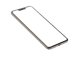 sleek smartphone with blank screen, showcasing modern technology and design. Ideal for showcasing mobile applications or png
