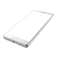 sleek smartphone with minimalist design, showcasing advanced technology and large blank screen, perfect for various png