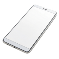 sleek smartphone with minimalist design, showcasing blank screen and modern aesthetics, representing technology innovation png