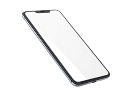 sleek smartphone with minimalist design, showcasing advanced technology and large screen. device is positioned angle png