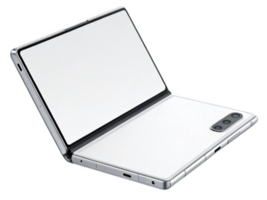 sleek, modern smartphone with foldable design showcasing advanced technology and innovation. device features large png