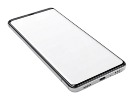 sleek smartphone showcasing modern technology with minimalist design and blank screen, perfect for various applications png