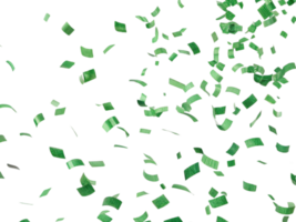 Celebrate with vibrant green confetti that adds festive touch to any occasion, creating joyful atmosphere of celebration and fun png