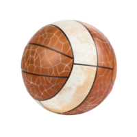 Realistic basketball with textured surface and detailed lines for sports-themed design or illustration projects png