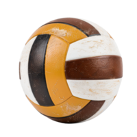 Vintage Volleyball with Unique Color Patterns and Textured Surface for Sports and Recreation Themes png