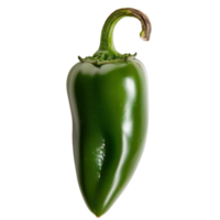 Fresh Green Jalapeno Pepper Isolated on White Background with Smooth Skin and Vibrant Color for Culinary Use and Recipes png