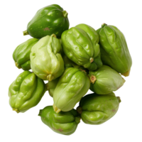 Fresh and Vibrant Green Chayote Squash Piled Together on White Background for Healthy Cooking and Recipe Ideas png